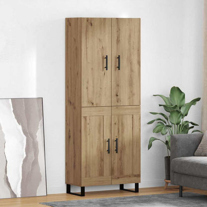 Highboard 69.5x34x180 cm Engineered Wood 2 Wood Doors Artisan oak