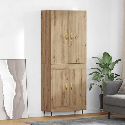 Highboard 69.5x34x180 cm Engineered Wood 2 Wood Doors Artisan oak
