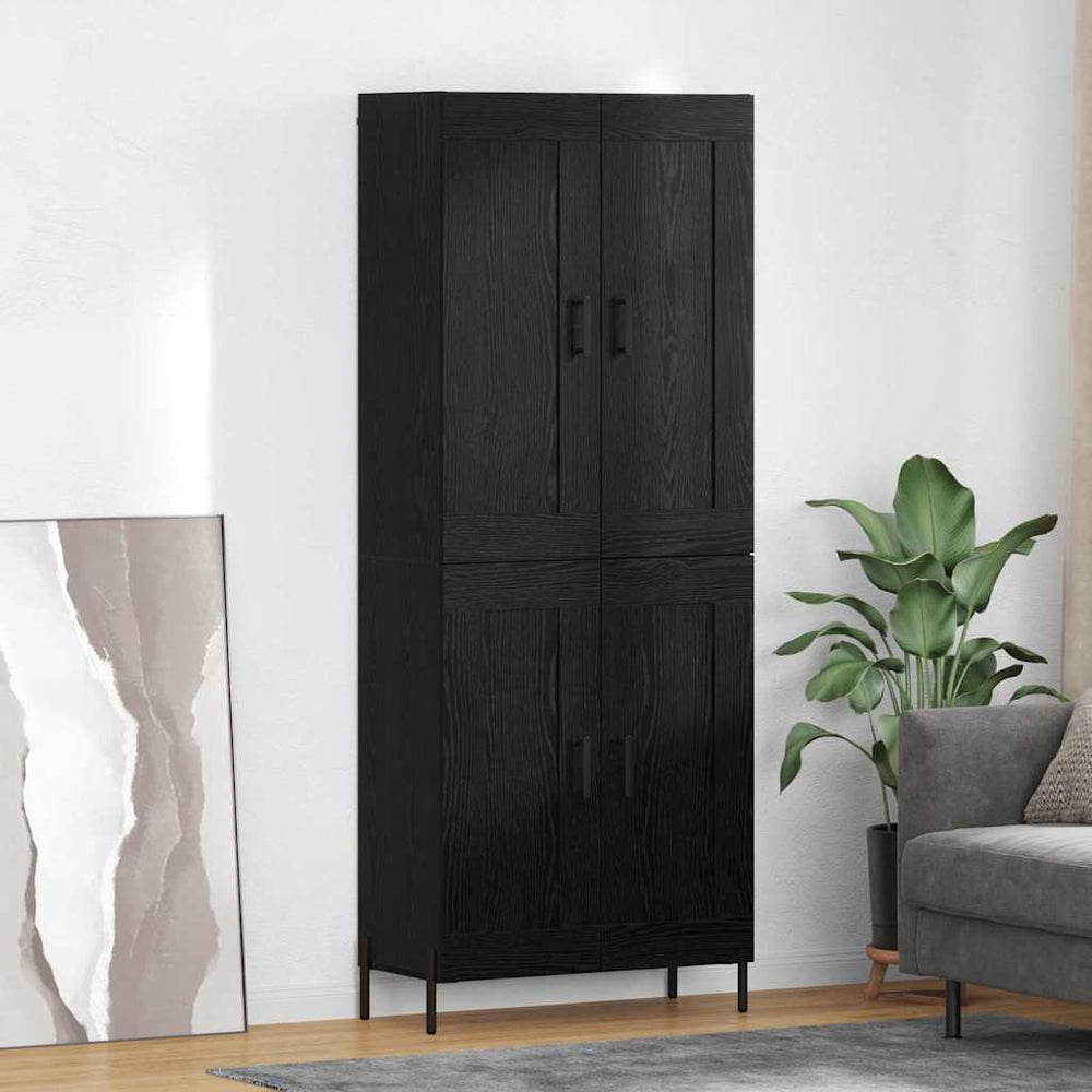 vidaXL Highboard 69.5x34x180 cm Engineered Wood 2 Wood Doors