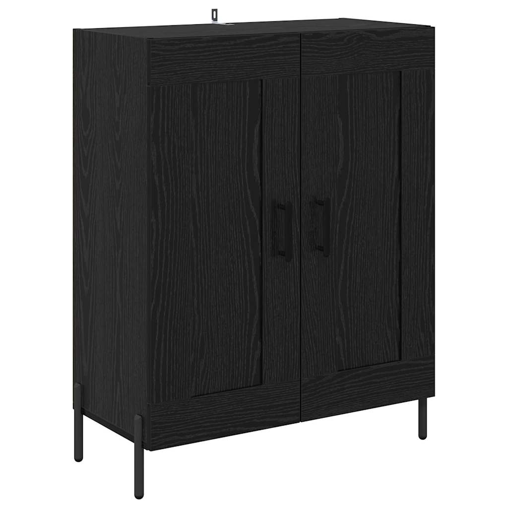 Highboard 69.5x34x180 cm Engineered Wood 2 Wood Doors Black oak