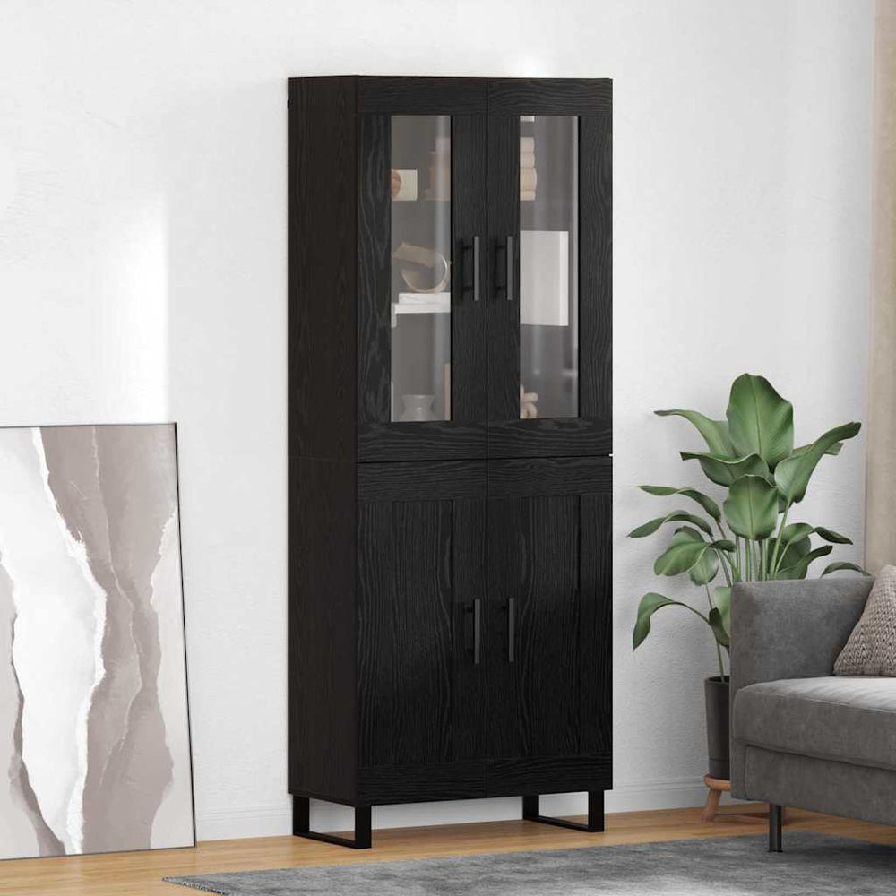 vidaXL Highboard 69.5x34x180 cm Engineered Wood 2 Wood Doors