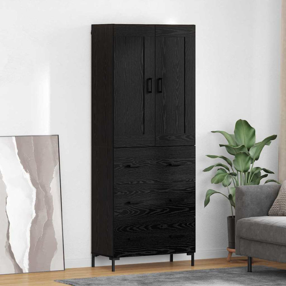 vidaXL Highboard 69.5x34x180 cm Engineered Wood 3 Drawers