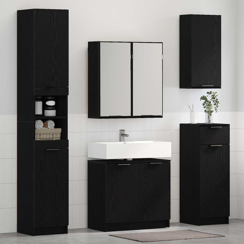 vidaXL 3 Piece Bathroom Cabinet Set Engineered Wood
