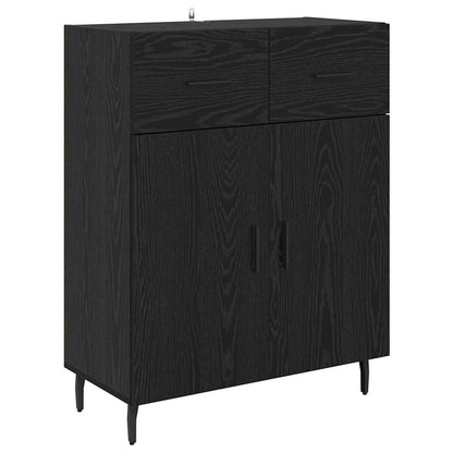 Highboard 69.5x34x180 cm Engineered Wood 2 Doors 2 Drawers Black oak