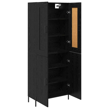 Highboard 69.5x34x180 cm Engineered Wood 2 Doors Black oak