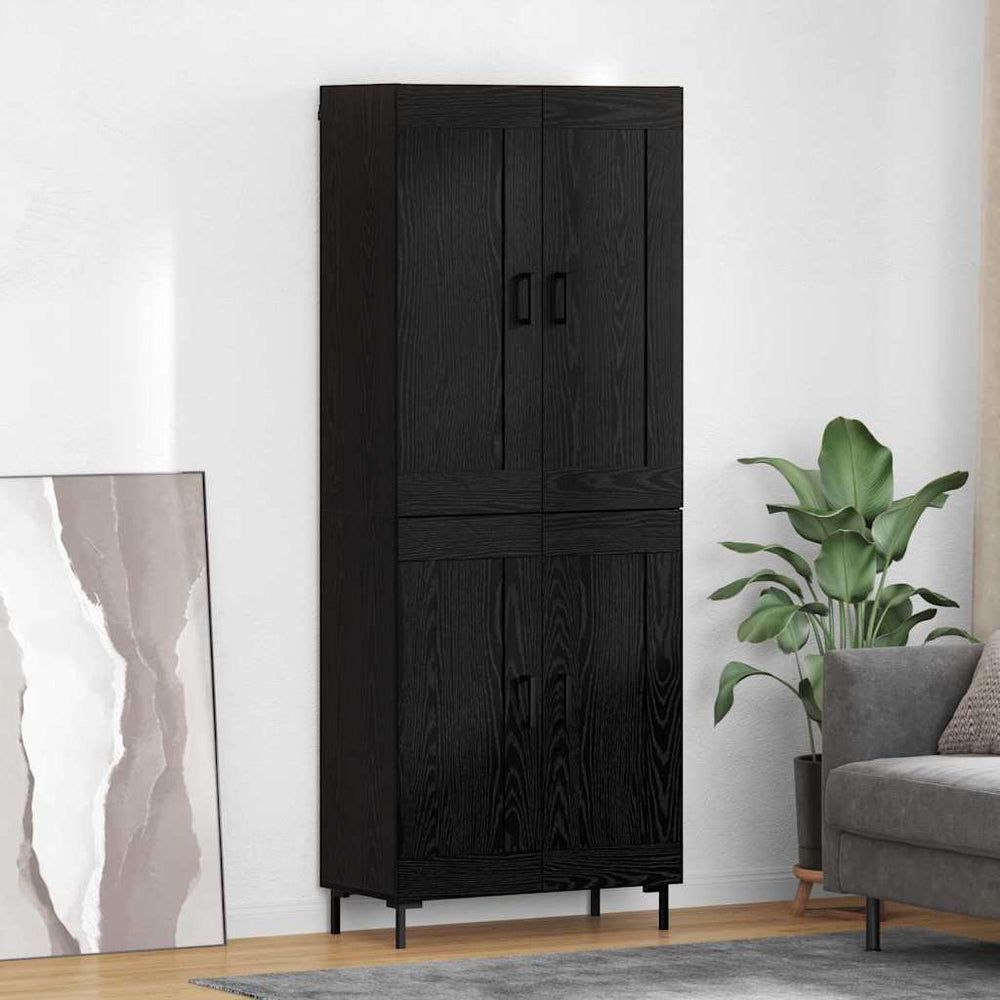 vidaXL Highboard 69.5x34x180 cm Engineered Wood 2 Wood Doors