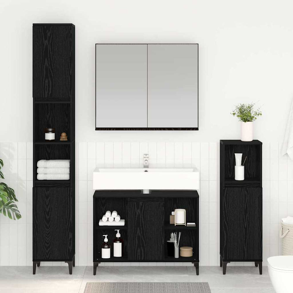 vidaXL 3 Piece Bathroom Furniture Set Engineered Wood