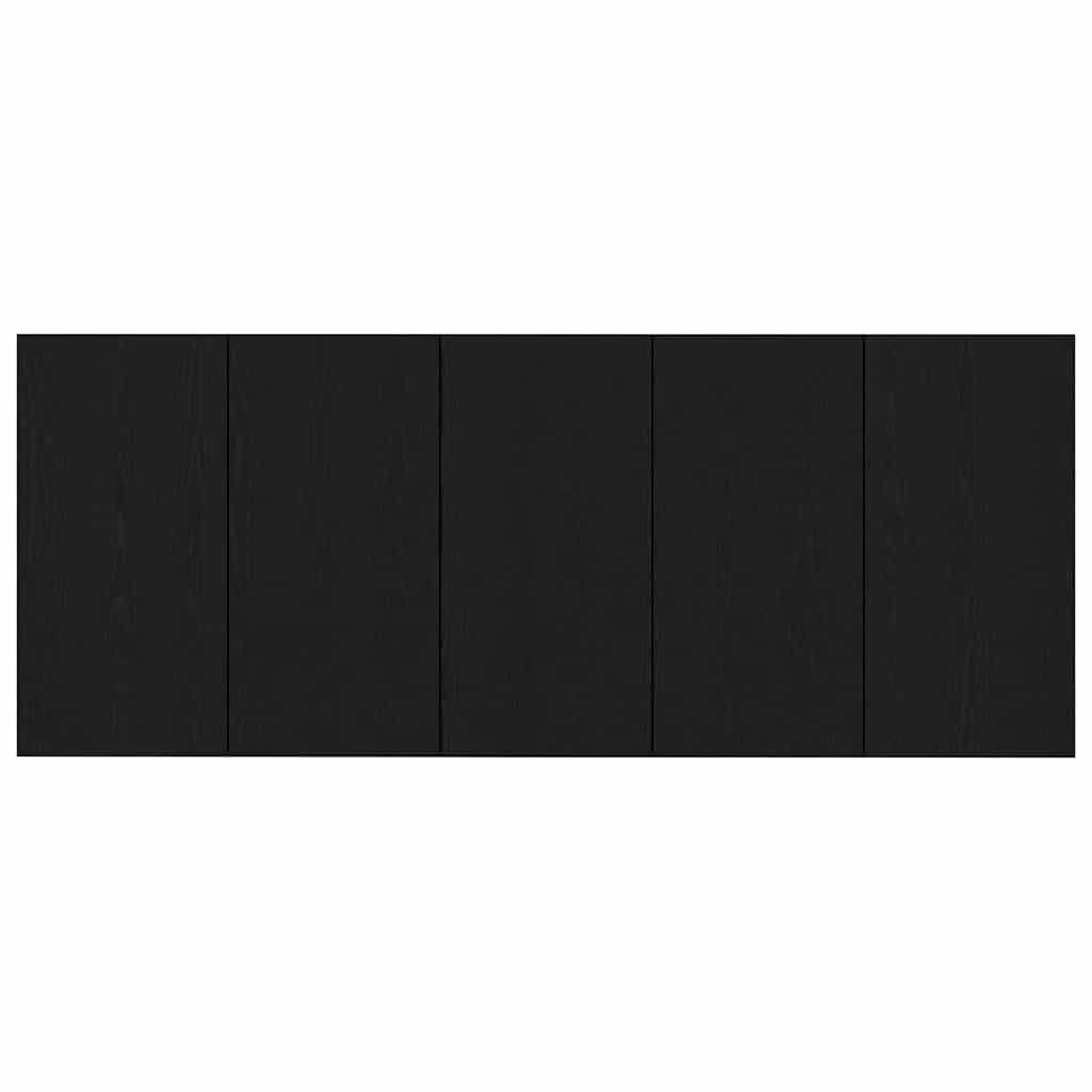 Bed Headboard with Cabinets Engineered Wood One Drawer Black oak