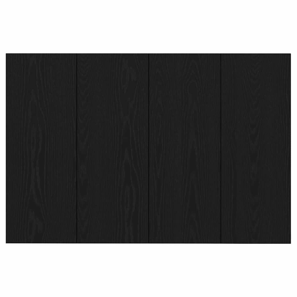 Bed Headboard with Cabinets Engineered Wood Two Drawers Black oak