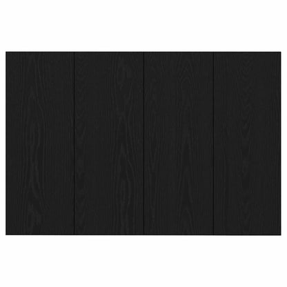 Bed Headboard with Cabinets Engineered Wood Two Drawers Black oak
