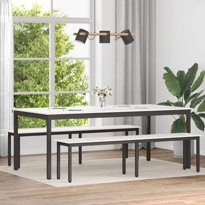 Dining Table Solid Pine Wood White 200 cm 100 cm
