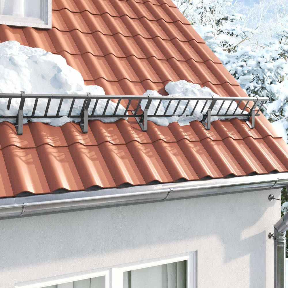 vidaXL Roof Snow Guard 100 x 29.5 x 34.5 cm Steel