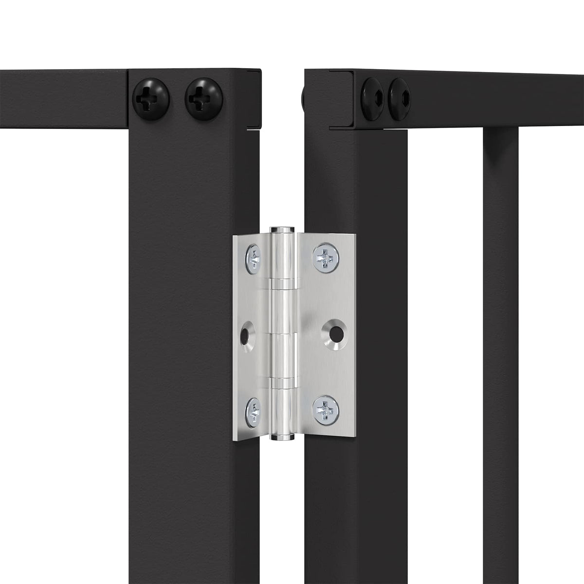 Dog Gate Black Galvanised Steel Width 80 cm 80 cm 4
