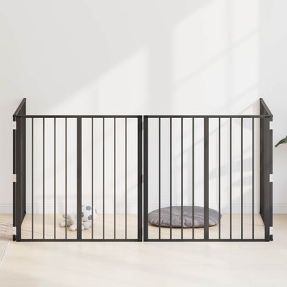 Dog Gate Black Galvanised Steel Width 80 cm 80 cm 4