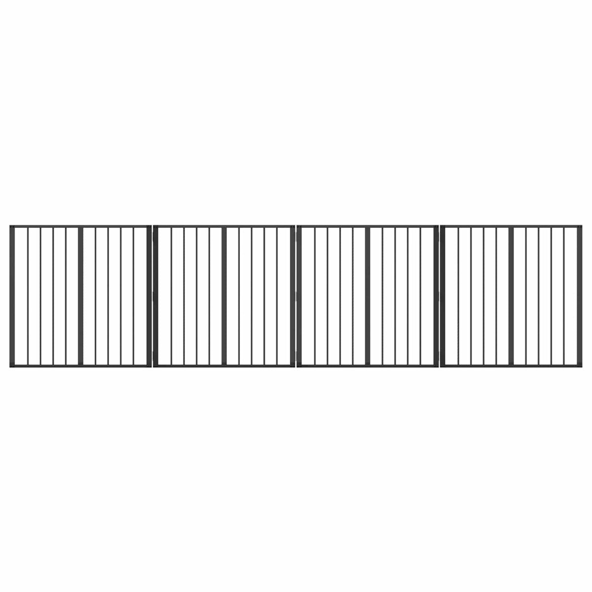 Dog Gate Black Galvanised Steel Width 80 cm 80 cm 4