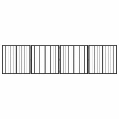 Dog Gate Black Galvanised Steel Width 80 cm 80 cm 4