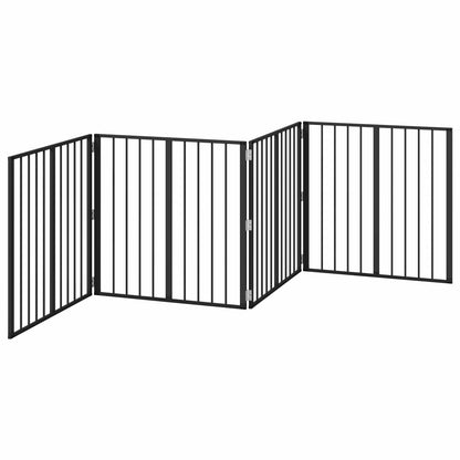 Dog Gate Black Galvanised Steel Width 80 cm 80 cm 4