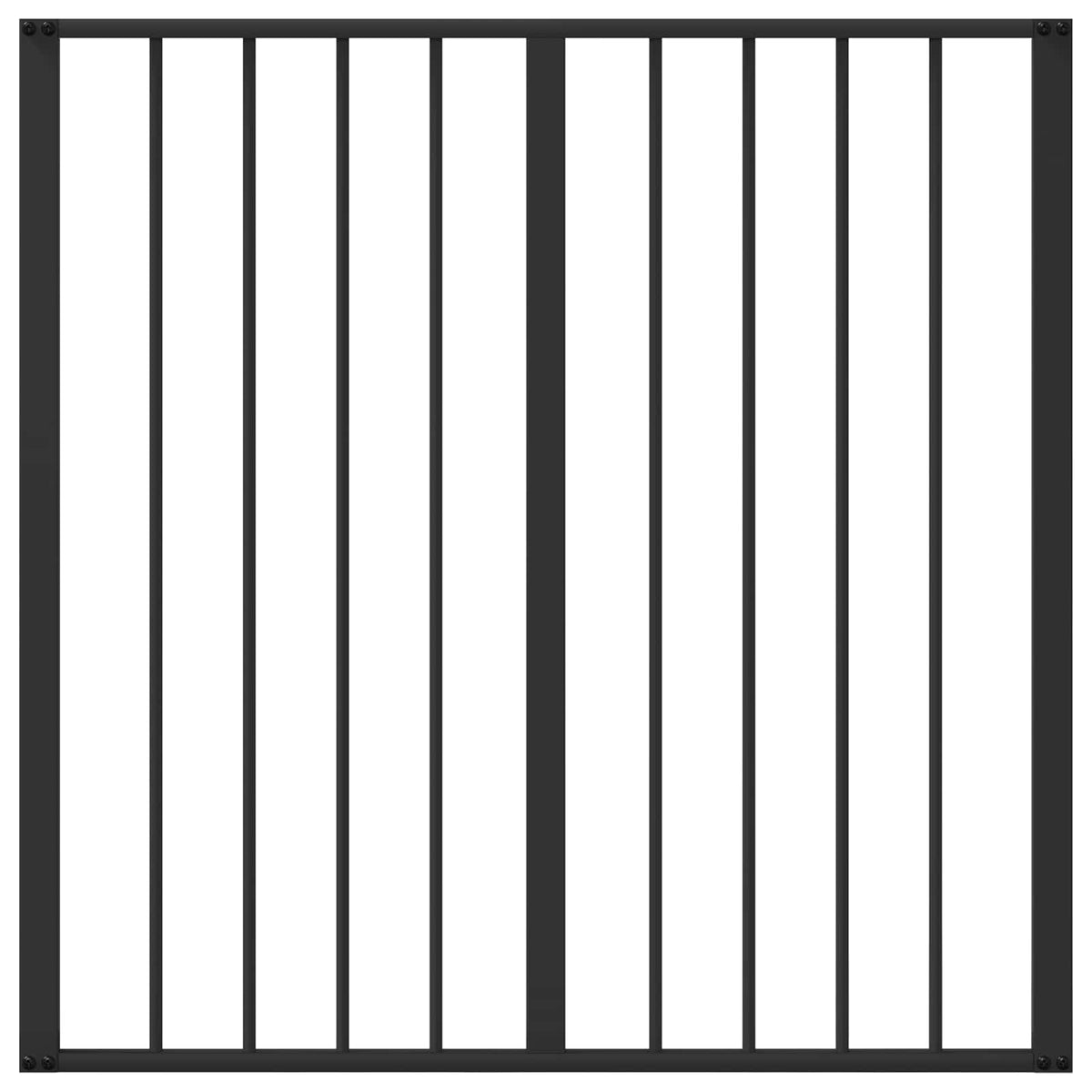 Dog Gate Black Galvanised Steel Width 80 cm 80 cm 4