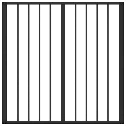 Dog Gate Black Galvanised Steel Width 80 cm 80 cm 4