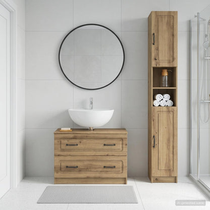 2 Piece Bathroom Cabinet Set ALKMAAR Artisan Oak O-shape