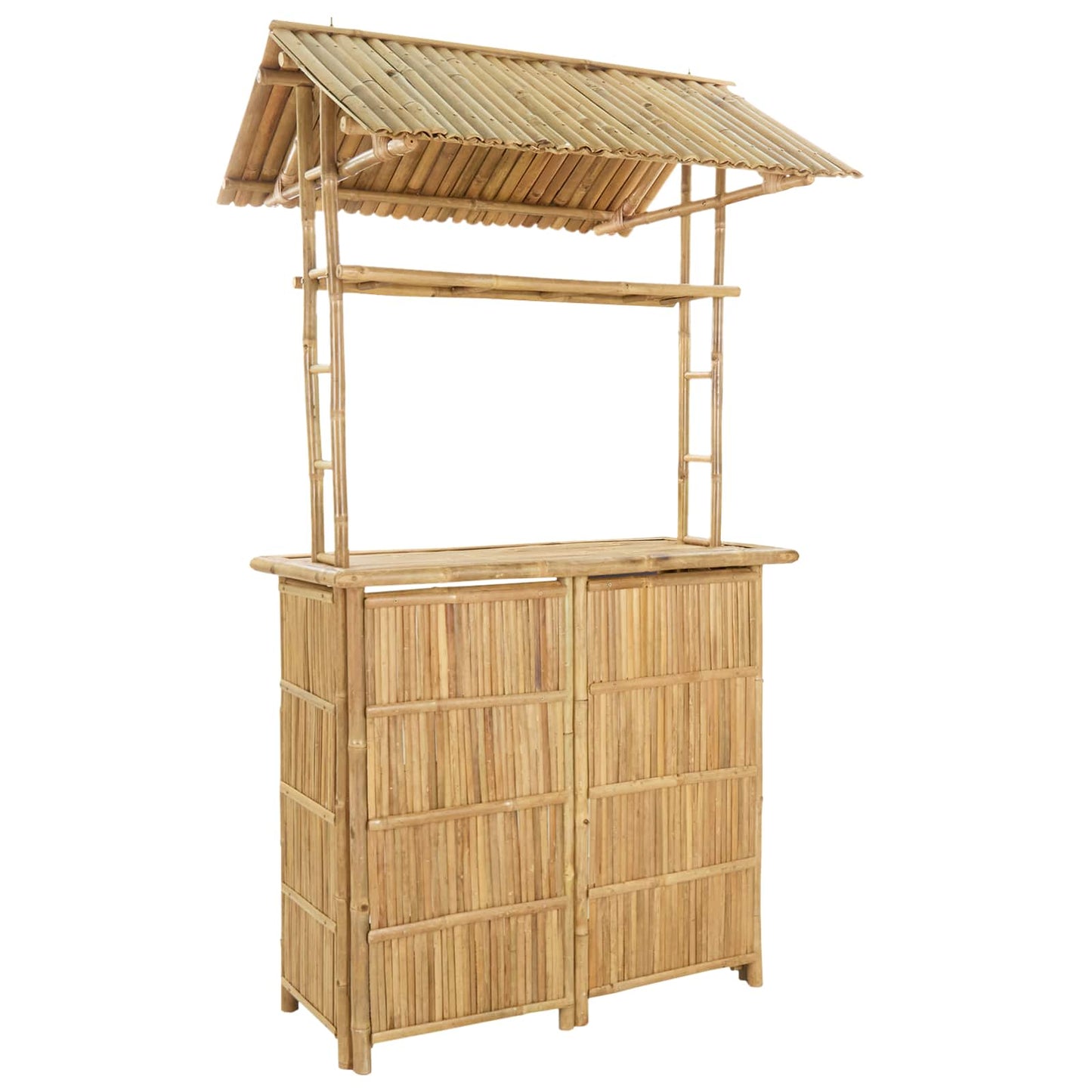vidaXL Outdoor Bar Table Natural 115 x 95 x 214 cm Bamboo 2