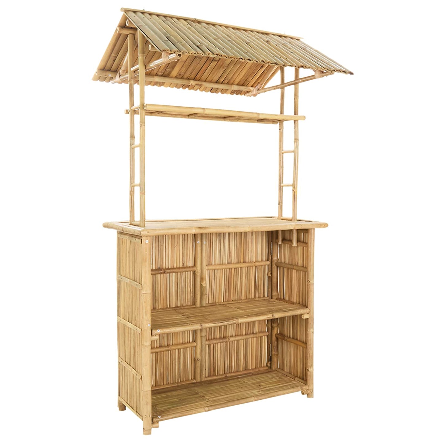 vidaXL Outdoor Bar Table Natural 115 x 95 x 214 cm Bamboo 5