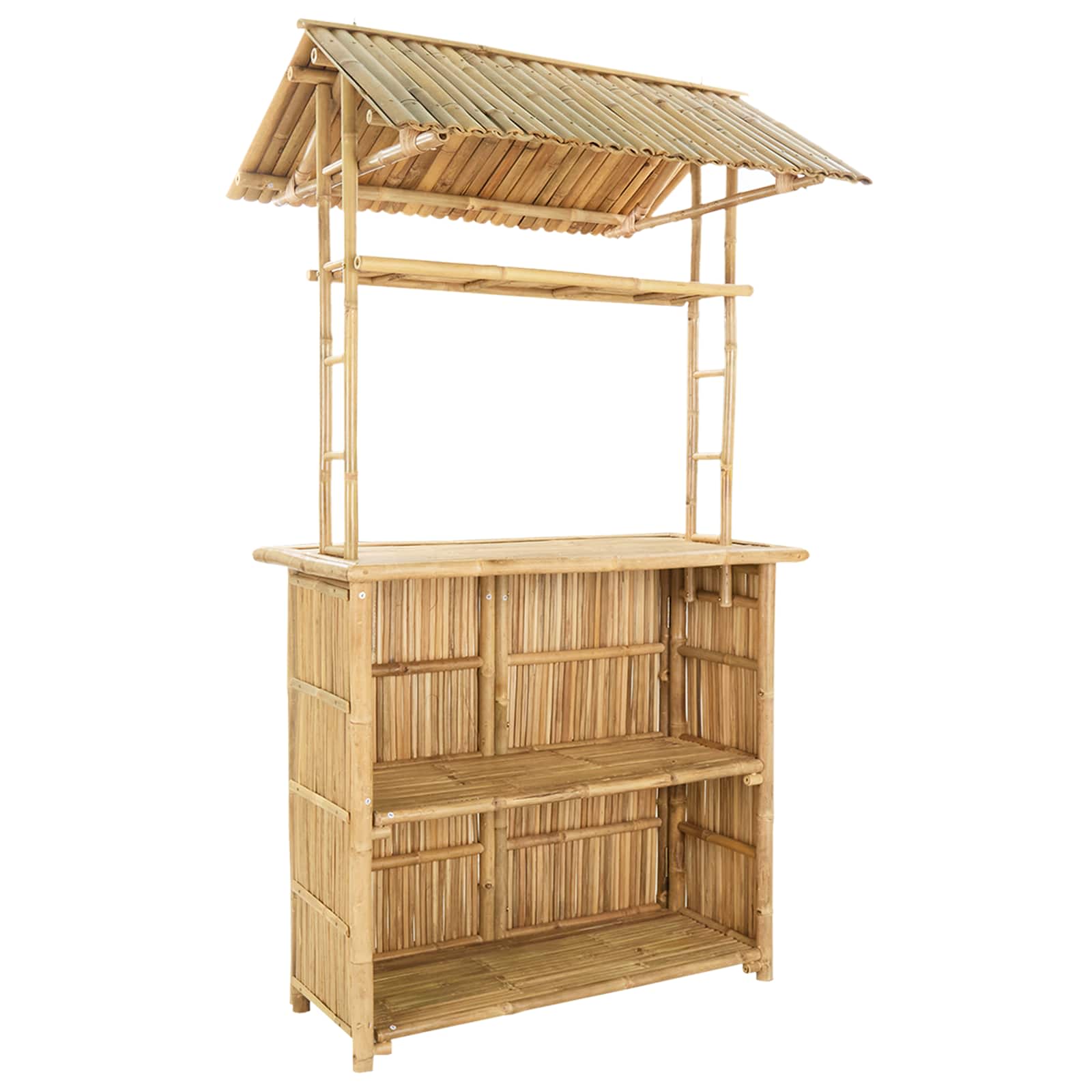 vidaXL Outdoor Bar Table Natural 115 x 95 x 214 cm Bamboo 5