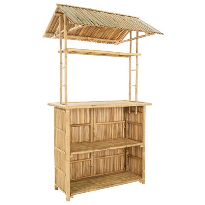 vidaXL Outdoor Bar Table Natural 115 x 95 x 214 cm Bamboo 5