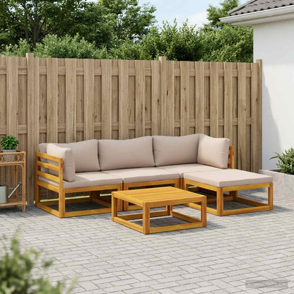 vidaXL Sofa Set 5 pcs Natural Solid Acacia Wood 1