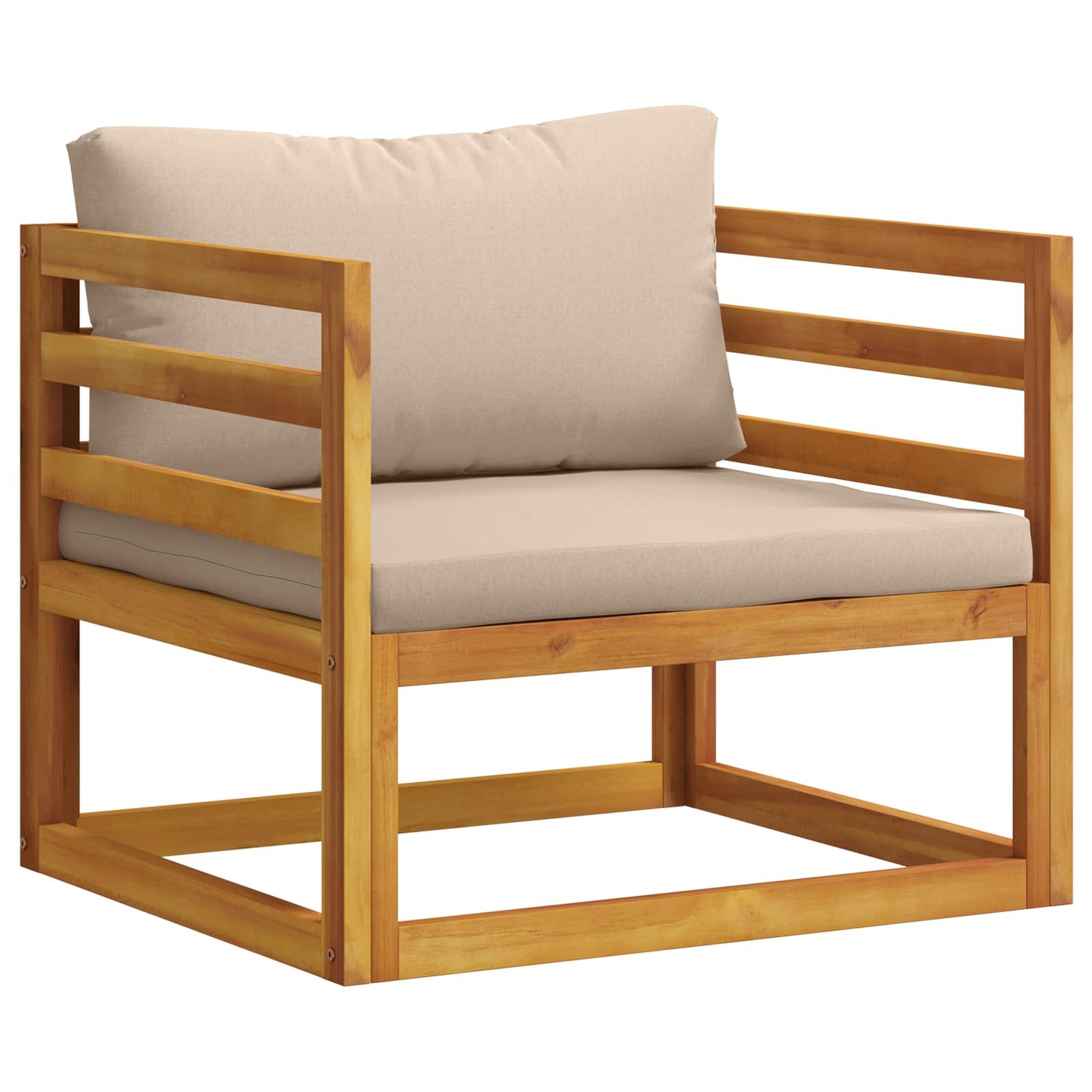 vidaXL 5 Piece Garden Lounge Set Modular Natural Solid Acacia Wood 2