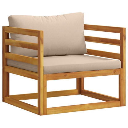 vidaXL 5 Piece Garden Lounge Set Modular Natural Solid Acacia Wood 2