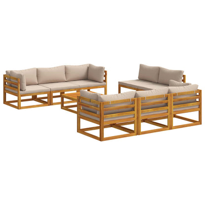 vidaXL 9 Piece Garden Lounge Set Modular Natural Solid Acacia Wood 1
