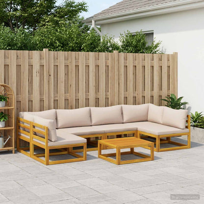 vidaXL Sofa Set 7 pcs Natural Solid Acacia Wood 1