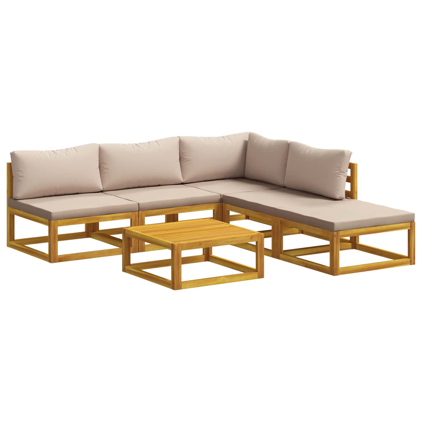 vidaXL Sofa Set 6 pcs Natural Solid Acacia Wood 1