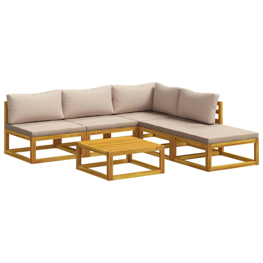 vidaXL Sofa Set 6 pcs Natural Solid Acacia Wood 1