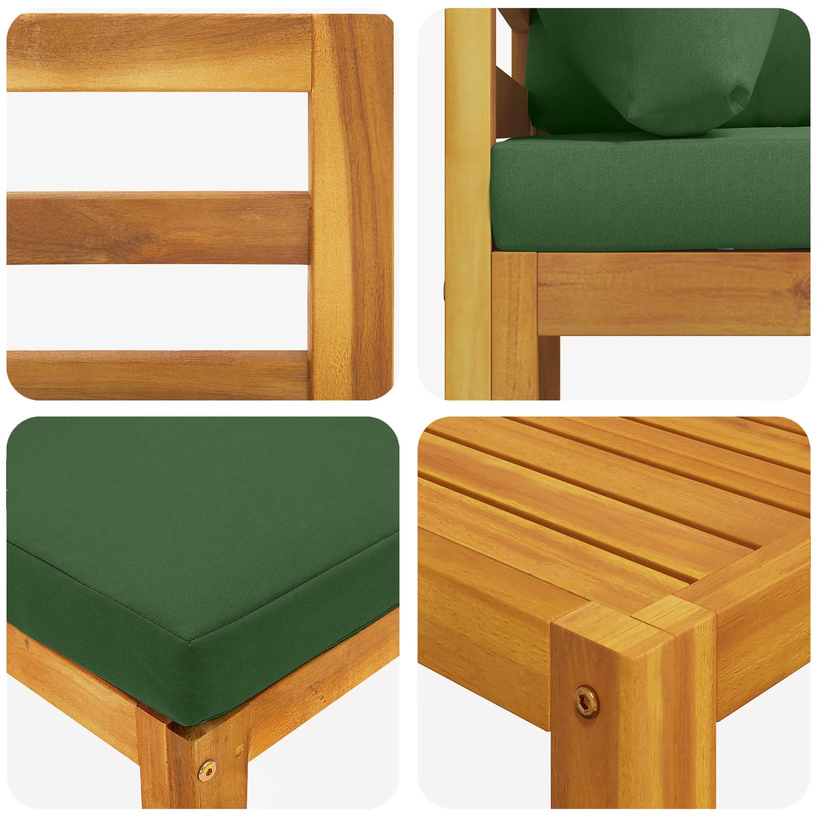 vidaXL Sofa Set 6 pcs Natural Solid Acacia Wood 6