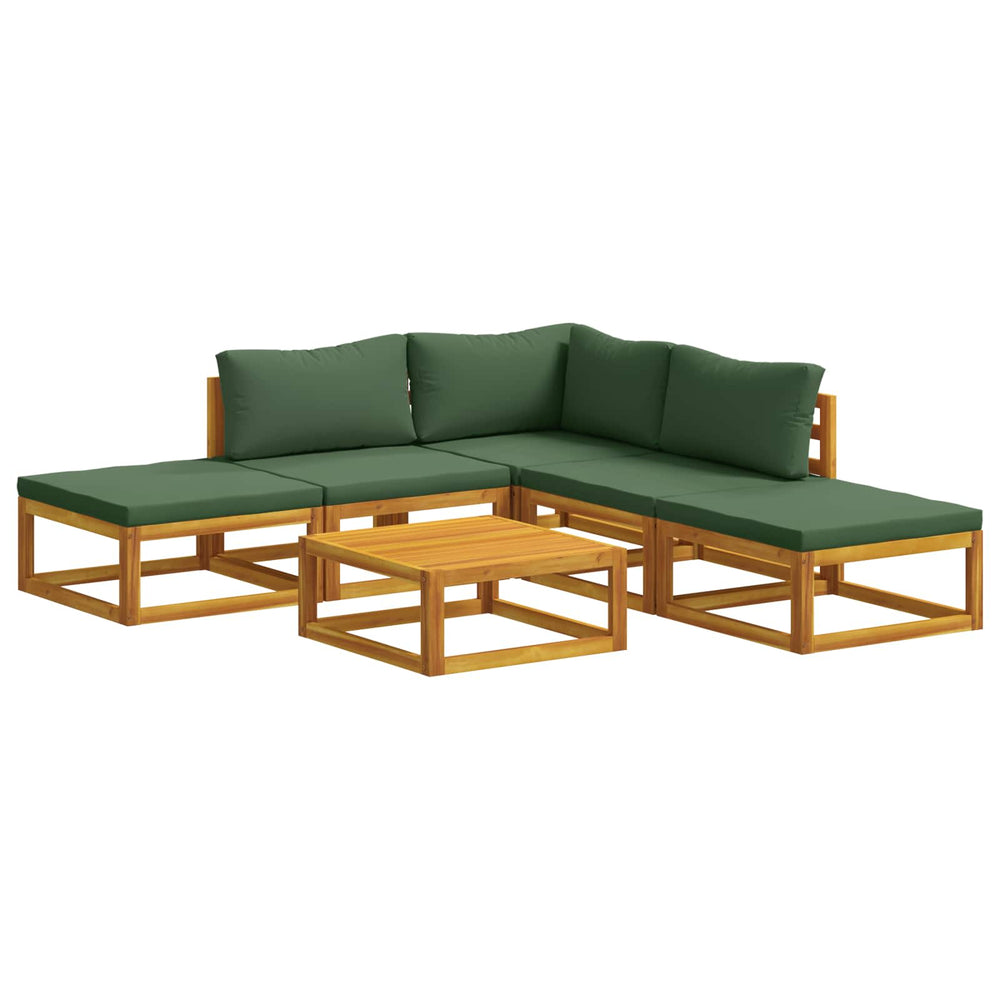 vidaXL Sofa Set 6 pcs Natural Solid Acacia Wood