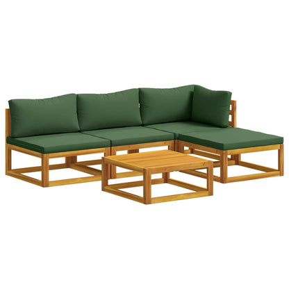 vidaXL Sofa Set 5 pcs Natural Solid Acacia Wood 2