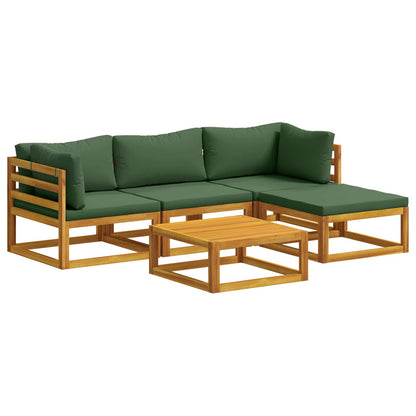 vidaXL Sofa Set 5 pcs Natural Solid Acacia Wood 2