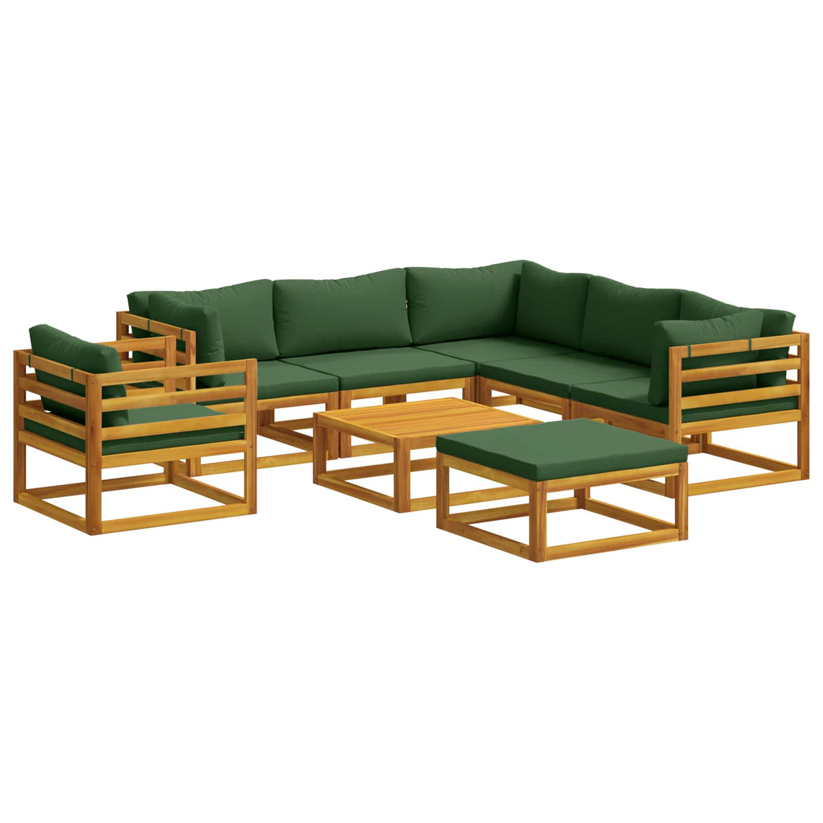 vidaXL Sofa Set 8 pcs Natural Solid Acacia Wood 2