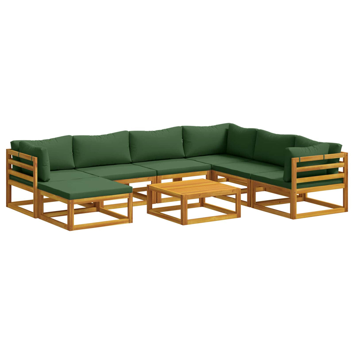 vidaXL Sofa Set 8 pcs Natural Solid Acacia Wood 2