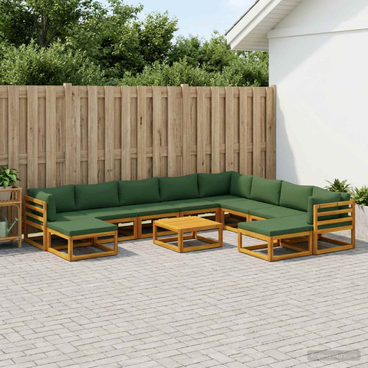 vidaXL Sofa Set 11 pcs Natural Solid Acacia Wood 1