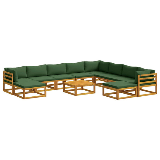 vidaXL Sofa Set 11 pcs Natural Solid Acacia Wood 2
