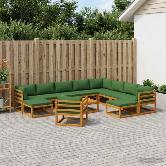 vidaXL Sofa Set 12 pcs Natural Solid Acacia Wood 1