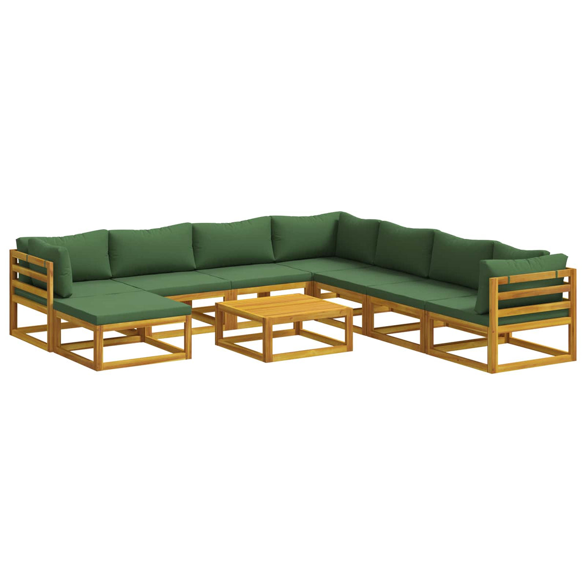 vidaXL Sofa Set 9 pcs Natural Solid Acacia Wood 2