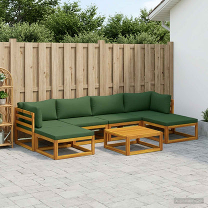 vidaXL Sofa Set 7 pcs Natural Solid Acacia Wood 1