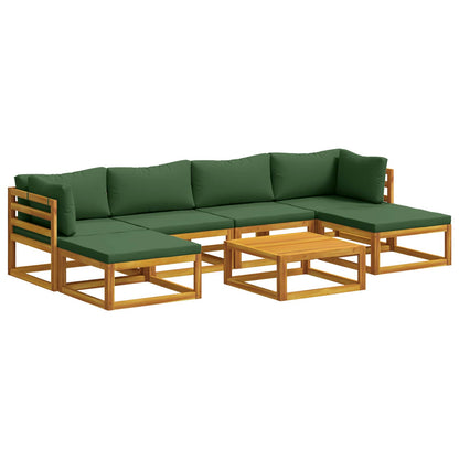 vidaXL Sofa Set 7 pcs Natural Solid Acacia Wood 2