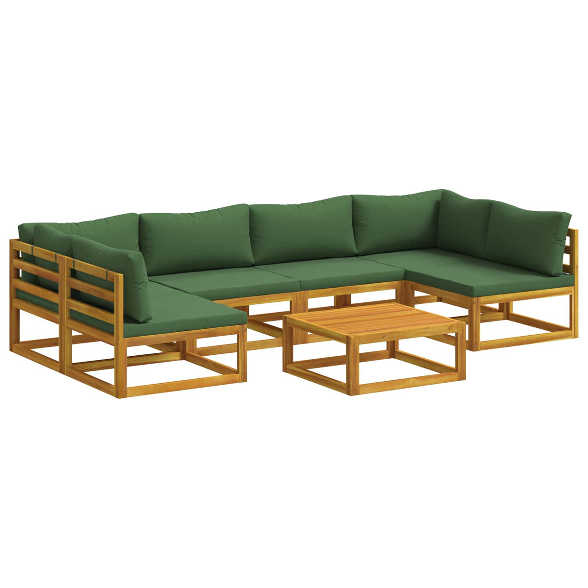 vidaXL Sofa Set 7 pcs Natural Solid Acacia Wood 2
