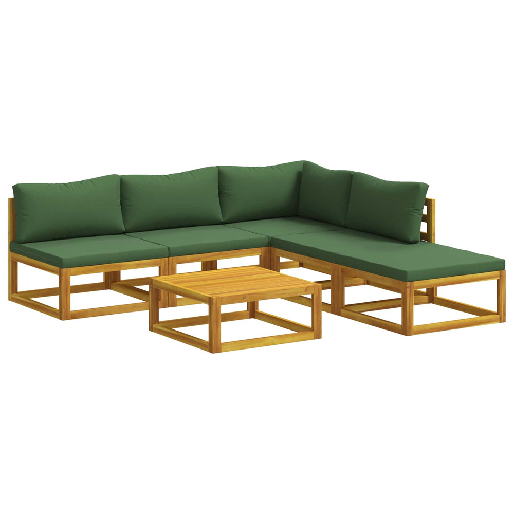 vidaXL Sofa Set 6 pcs Natural Solid Acacia Wood
