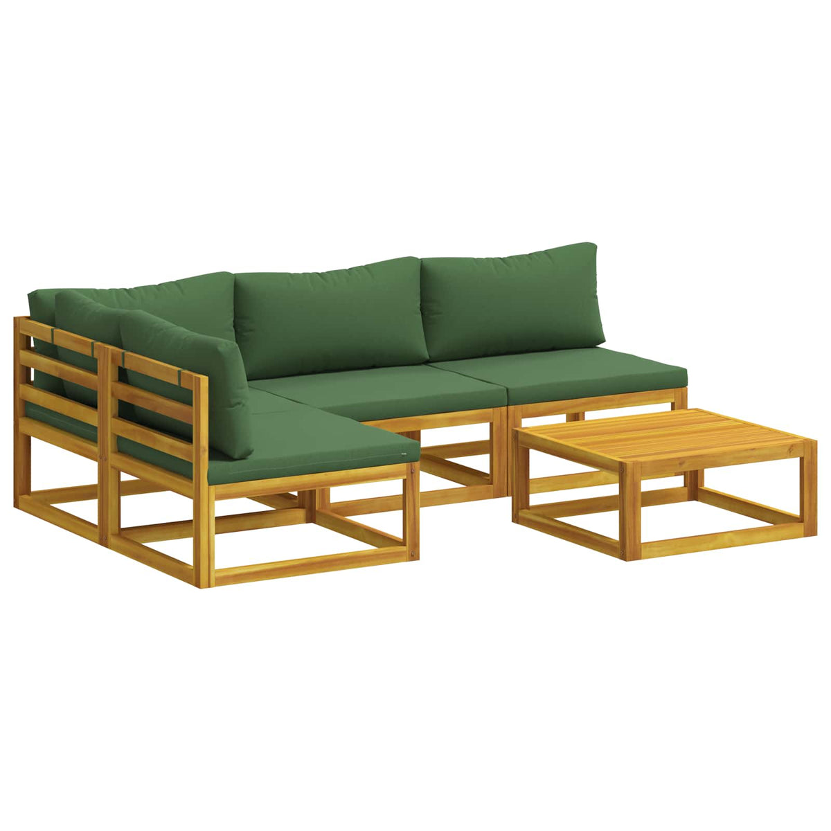 vidaXL Sofa Set 5 pcs Natural Solid Acacia Wood 2